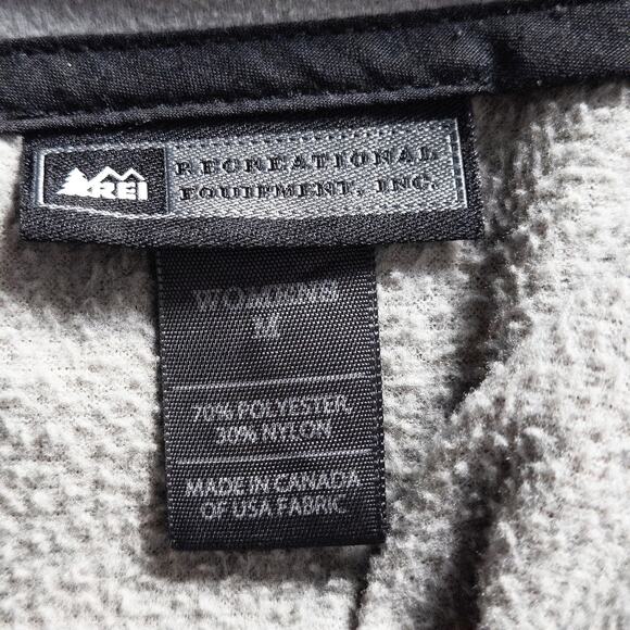 REI Women’s Jacket Brown Softshell Fleece Lined Zip Front Pockets Size Medium - Picture 12 of 12